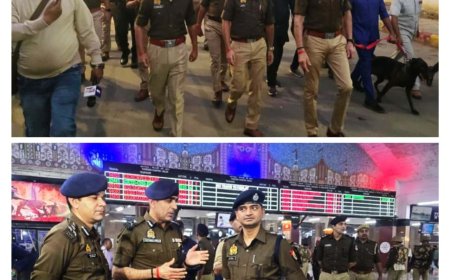 दिल्ली की घटना को देखते हुए प्रयागराज में भी सुरक्षा ब्यवस्था सख्त की गई चप्पे चप्पे पर जवान तैनात