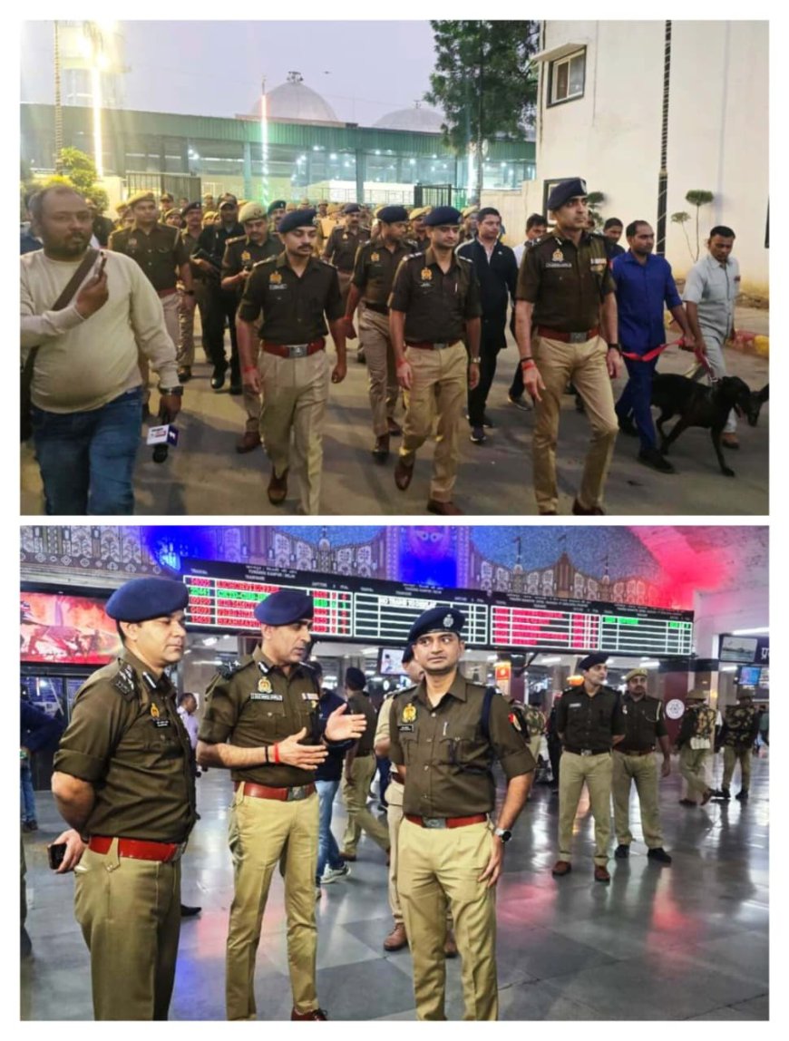 दिल्ली की घटना को देखते हुए प्रयागराज में भी सुरक्षा ब्यवस्था सख्त की गई चप्पे चप्पे पर जवान तैनात